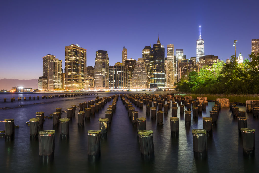 New York Skyline at Twilight, New York City, USA